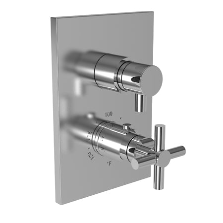 Newport Brass - East Linear 1/2 Inch Square Thermostatic Trim Plate with Handle