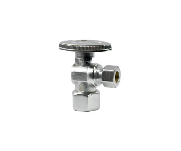 Mountain Plumbing - Brass Oval Handle with 1/4 Turn Ball Valve - Lead Free - Angle (1/2 Inch Female IPS)