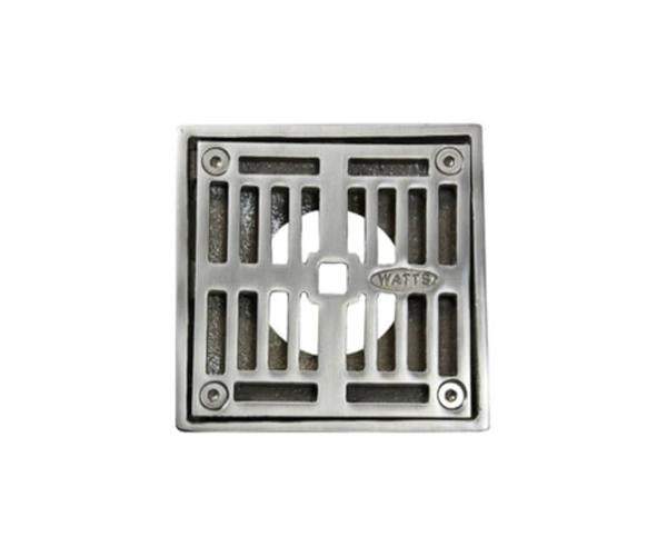 Mountain Plumbing - 4 Inch Square Solid Brass Grid Shower Drain