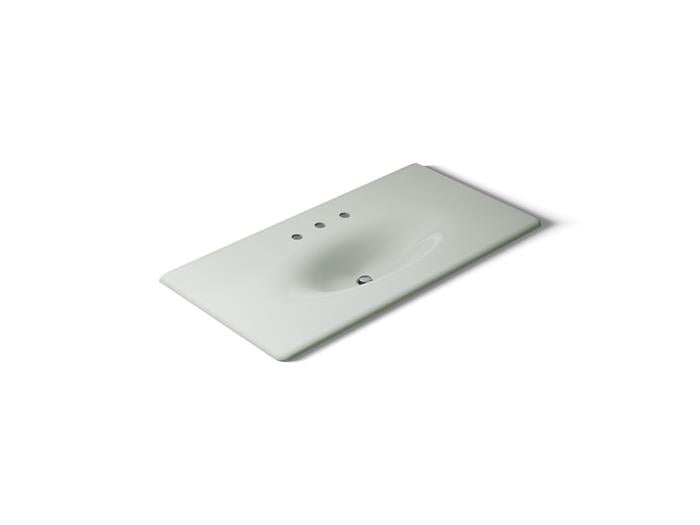 Kohler - Iron/Impressions 43 Inch Enameled Cast Iron Vanity Top With Integrated Oval Sink - 8Cc Holes