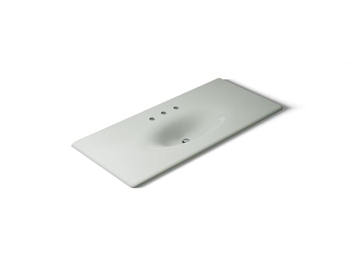 Kohler - Iron/Impressions 49 Inch Enameled Cast Iron Vanity Top With Integrated Oval Sink - 8Cc Holes