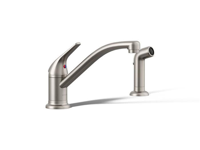 Kohler - Jolt Single-Handle Kitchen Sink Faucet With Side Sprayer