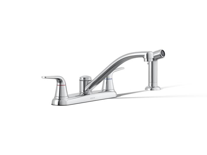 Kohler - Jolt Two-Handle Kitchen Sink Faucet With Side Sprayer