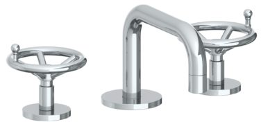 Watermark - Brooklyn Deck Mounted 3 Hole Square Lavatory Set