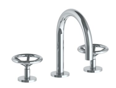 Watermark - Brooklyn Deck Mounted 3 Hole Gooseneck Lavatory Set