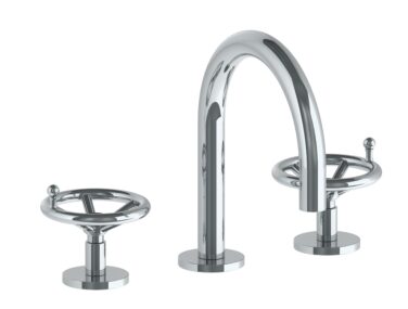 Watermark - Brooklyn Deck Mounted 3 Hole Gooseneck Lavatory Set