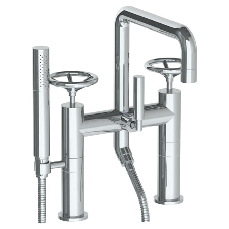 Watermark - Brooklyn Deck Mounted Exposed Square Bath Set With Hand Shower