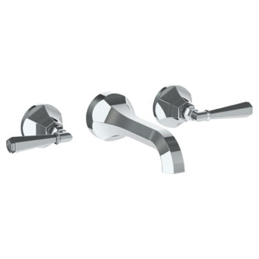 Watermark - Gramercy Wall Mounted 3 Hole Lavatory Set with 6 3/4 Inch CTC Spout