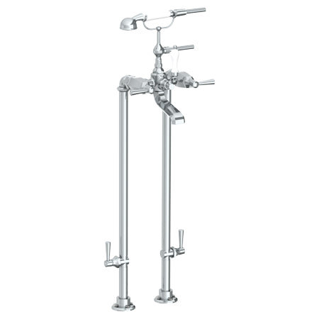 Watermark - Gramercy Floor Standing Bath Set With Hand Shower And Shut-Off Valves