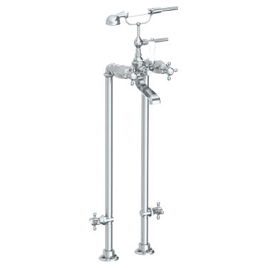 Watermark - Gramercy Floor Standing Bath Set with Hand Shower and Shut-Off Valves