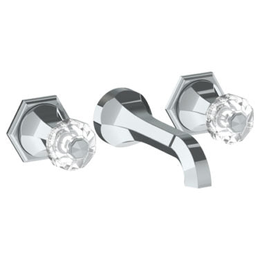 Watermark - Beverly Wall Mounted 3 Hole Lavatory Set with 6 3/4 Inch CTC Spout