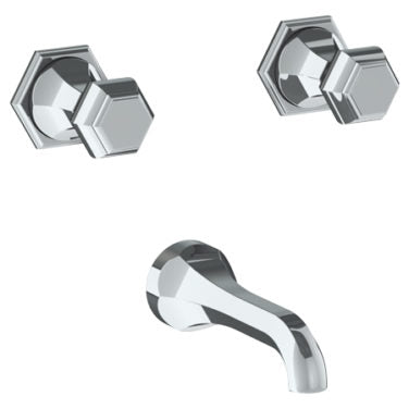 Watermark - Beverly Wall Mounted 3 Hole Bath Set