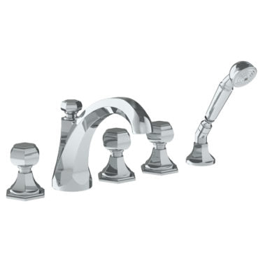 Watermark - Beverly Deck Mounted 5 Hole Extended Bath Set