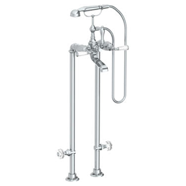 Watermark - Beverly Floor Standing Bath Set with Hand Shower and Shut-Off Valves