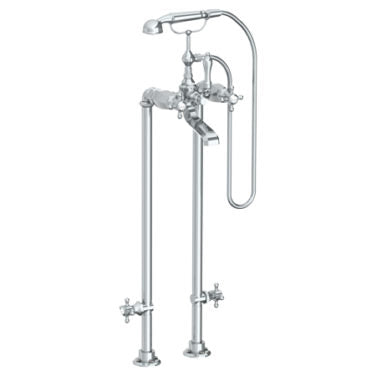 Watermark - Beverly Floor Standing Bath Set with Hand Shower and Shut-Off Valves