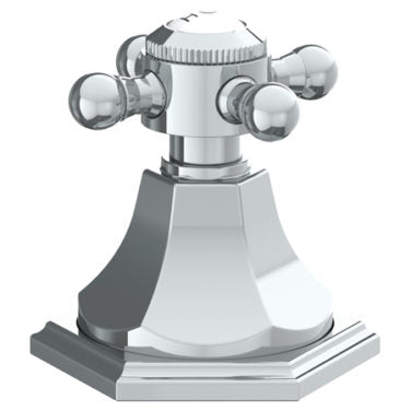Watermark - Trim For Deck Mounted Valve. Porcelain cross button on XX trim engraved 'HOT'
