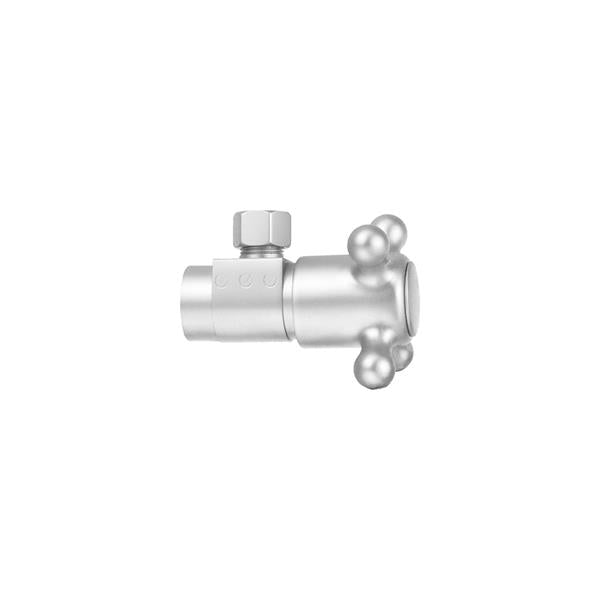Jaclo - Quarter Turn Ceramic Disc Angle Pattern 1/2 Inch IPS x 3/8 Inch O.D. Supply Valve with Cross Handle