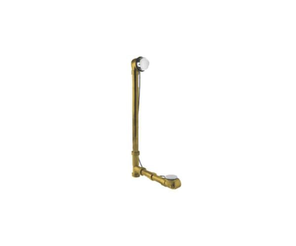Mountain Plumbing - Brass Body Cable Operated Bath Waste & Overflow Drain with Rigid Overflow Neck for 22 Inch Tub