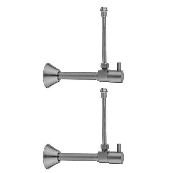 Jaclo - Quarter Turn Ceramic Disc Angle Pattern 1/2 Inch Copper (Sweat fit) x 3/8 Inch O.D. Faucet Supply Kit with Contempo Lever Handle and 20 Inch Supply Tubes