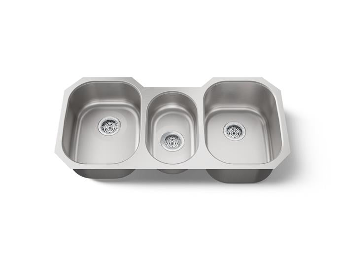 Kohler - Undertone 41-3/4 Inch Undermount Triple-Bowl Kitchen Sink