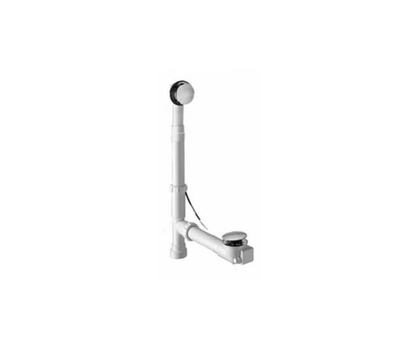 Mountain Plumbing - Schedule 20 1-1/2 Inch Tubular ABS Cable Operated Bath Waste & Overflow with Patented Flexible Overflow Neck for 22 Inch to 28 Inch Tub Depths