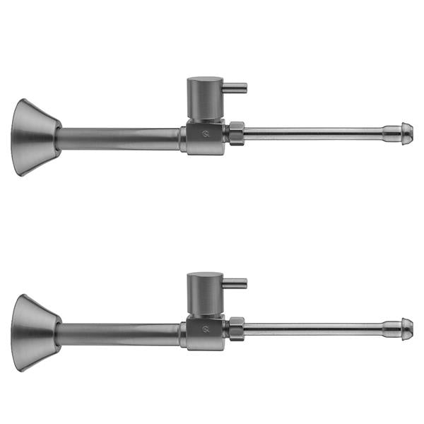Jaclo - Quarter Turn Ceramic Disc Straight 1/2 Inch Copper (Sweat fit) x 3/8 Inch O.D. Faucet Supply Kit with Contempo Lever Handle and 20 Inch Supply Tubes