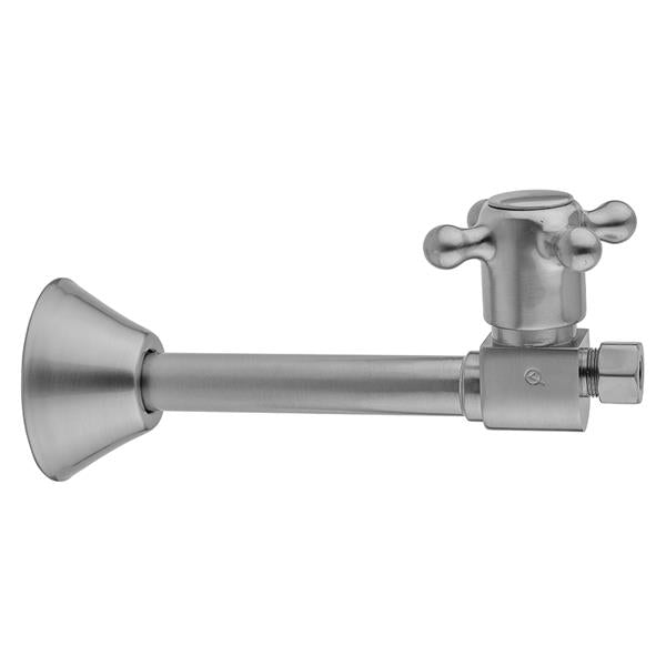 Jaclo - Quarter Turn Ceramic Disc Straight 1/2 Inch Copper (Sweat fit) x 3/8 Inch O.D. Supply Valve with Cross Handle