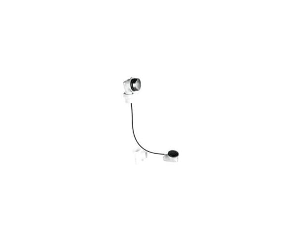 Mountain Plumbing - Schedule 40 ABS Cable Operated Bath Waste & Overflow Drain with Patented Flexible Overflow Neck for 12 Inch to 22 Inch Tub Depths