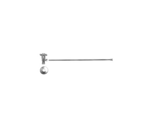 Mountain Plumbing - Toilet Supply Kit - Brass Cross Handle with 1/4 Turn Ceramic Disc Cartridge Valve (MT4003X-NL) - Angle, Flat Head Riser