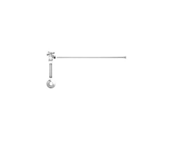 Mountain Plumbing - Toilet Supply Kit - Brass Cross Handle with 1/4 Turn Ball Valve (MT616-NL) - Angle, Flat Head Riser