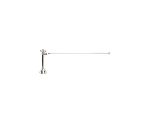 Mountain Plumbing - Toilet Supply Kit - Brass Cross Handle with 1/4 Turn Ball Valve (MT629-NL) - Angle Sweat, Flat Head Riser
