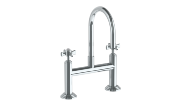 Watermark - Stratford Deck Mounted 2 Hole Bridge Lavatory Set
