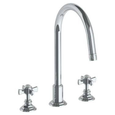Watermark - Stratford Deck Mounted 3 Hole Gooseneck Kitchen Set