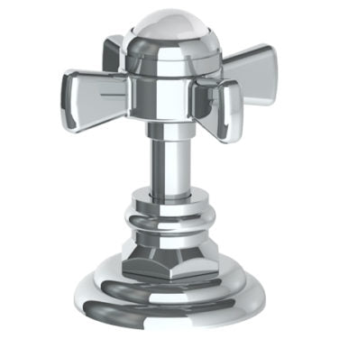 Watermark - Trim For Deck Mounted Valve. Porcelain cross and lever buttons engraved 'COLD'