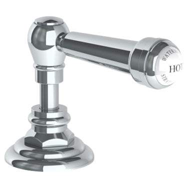 Watermark - Trim For Deck Mounted Valve. Porcelain cross and lever buttons engraved 'HOT'
