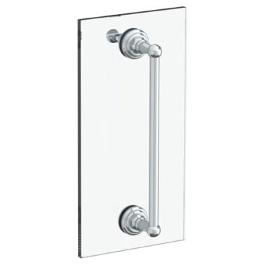 Watermark - Rochester 18 Inch shower door pull with knob/ glass mount towel bar with hook
