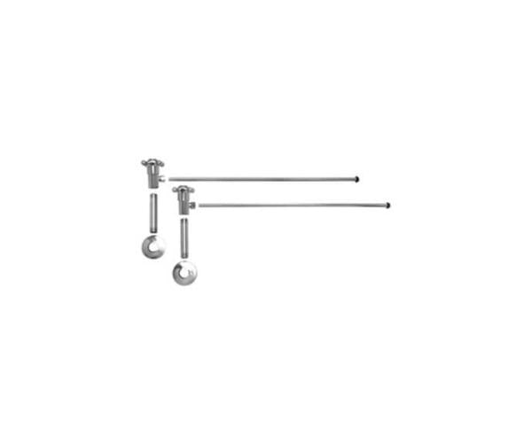 Mountain Plumbing - Lavatory Supply Kit - Brass Cross Handle with 1/4 Turn Ceramic Disc Cartridge Valve (MT4001X-NL) - Angle, No Trap