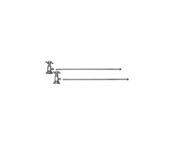 Mountain Plumbing - Lavatory Supply Kit - Brass Cross Handle with 1/4 Turn Ceramic Disc Cartridge Valve (MT 4004X-NL) - Angle, No Trap
