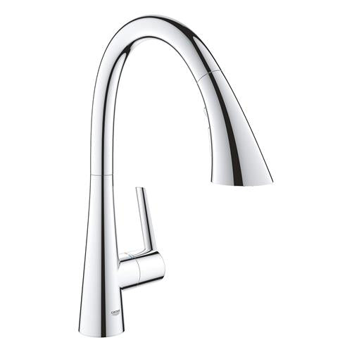 Grohe - Single-Handle Pull Down Kitchen Faucet Triple Spray 1.75 GPM