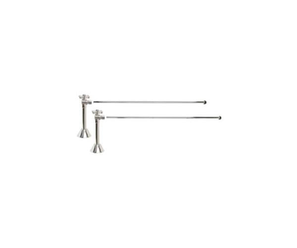 Mountain Plumbing - Lavatory Supply Kit - Brass Cross Handle with 1/4 Turn Ball Valve (MT629-NL) - Angle Sweat, No Trap