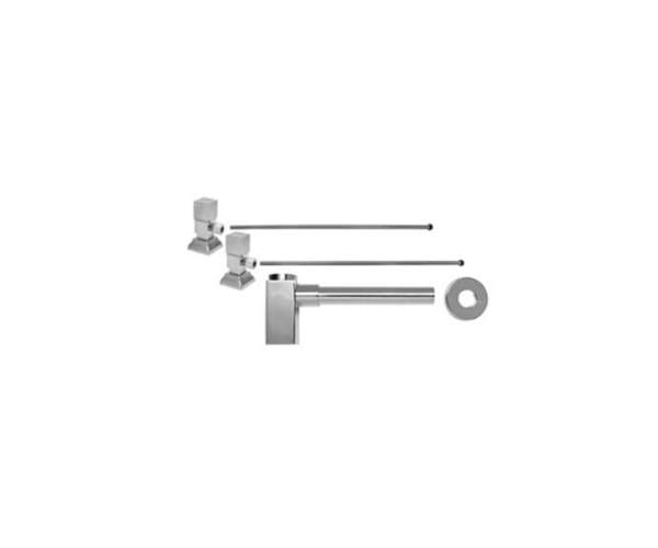 Mountain Plumbing - Lavatory Supply Kit - Contemporary Square Handle with 1/4 Turn Ceramic Disc Cartridge Valve (MT5004-NL) - Angle, Square Bottle Trap