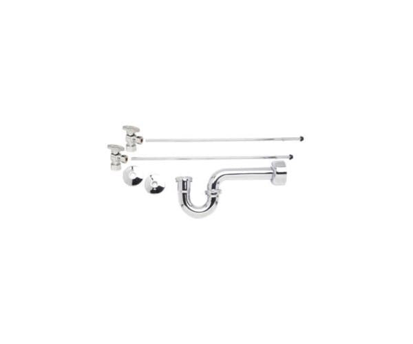 Mountain Plumbing - Lavatory Supply Kit - Brass Oval Handle with 1/4 Turn Ball Valve (MT403-NL) - Angle, P-Trap 1-1/2 Inch