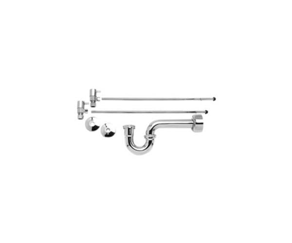 Mountain Plumbing - Lavatory Supply Kit - Contemporary Lever Handle with 1/4 Turn Ceramic Disc Cartridge Valve (MT5003L-NL) - Angle, P-Trap 1-1/2 Inch