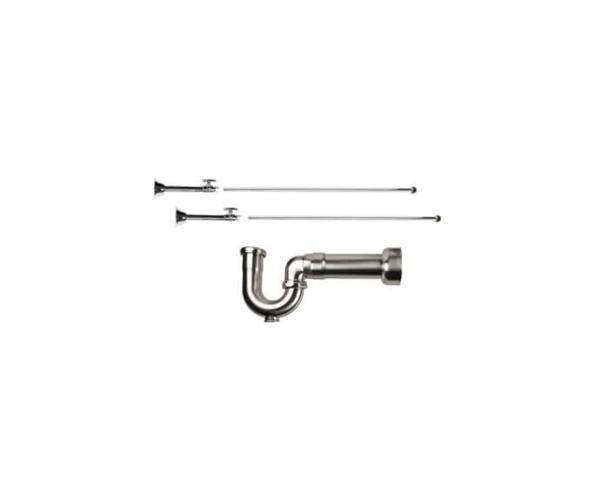 Mountain Plumbing - Lavatory Supply Kit - Brass Oval Handle with 1/4 Turn Ball Valve (MT317-NL) - Straight Sweat, Massachusetts P-Trap