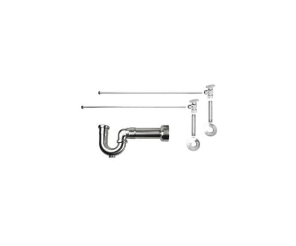 Mountain Plumbing - Lavatory Supply Kit - Brass Oval Handle with 1/4 Turn Ball Valve (MT401-NL) - Angle, Massachusetts P-Trap