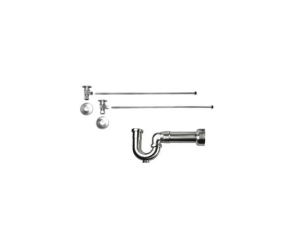 Mountain Plumbing - Lavatory Supply Kit - Brass Oval Handle with 1/4 Turn Ceramic Disc Cartridge Valve (MT6003-NL) - Angle, Massachusetts P-Trap