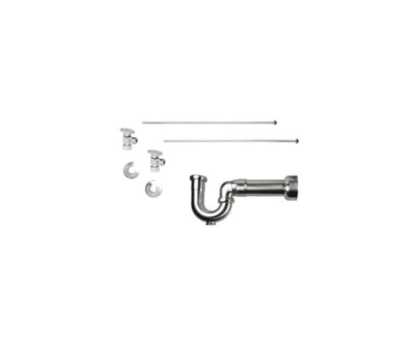 Mountain Plumbing - Lavatory Supply Kit - Brass Oval Handle with 1/4 Turn Ball Valve (MT403-NL) - Angle, Massachusetts P-Trap