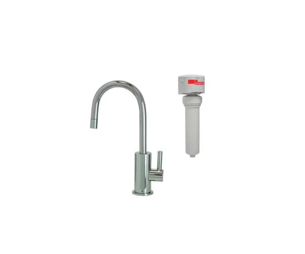 Mountain Plumbing - Point-of-Use Drinking Faucet with Contemporary Round Base & Handle & Mountain Pure® Water Filtration System