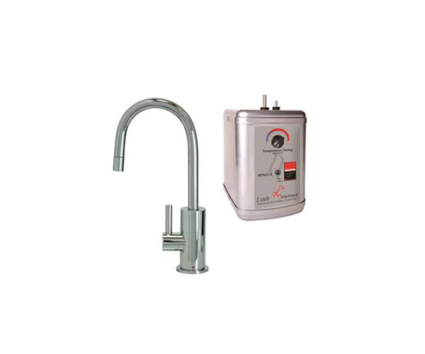 Mountain Plumbing - Hot Water Faucet with Contemporary Round Body & Handle & Little Little Gourmet® Premium Hot Water Tank