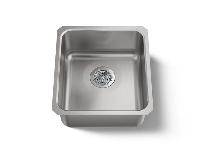 Kohler - Undertone 15-3/4 Inch Undermount Single-Bowl Bar Sink Sink With Clip